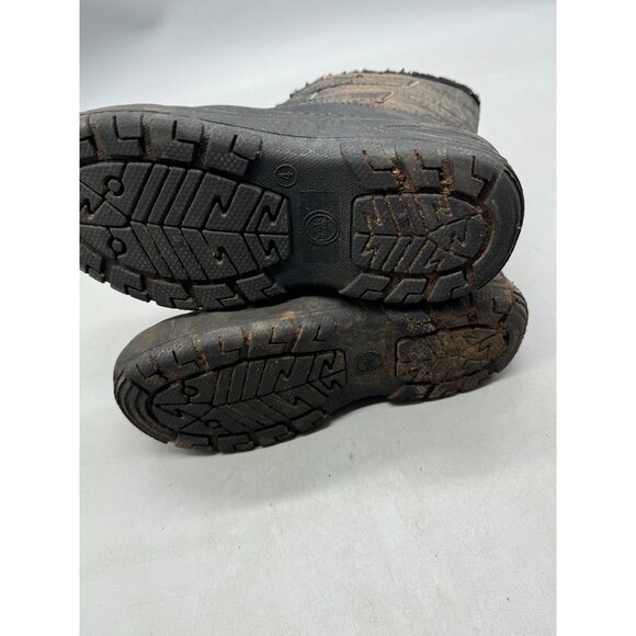 wonder nation Childrens Black Red Winter Snow Boots With hook & loop 4 READ - Picture 9 of 9